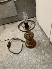 Wood table lamp