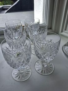 Waterford Crystal Boyne Pattern Water Glasses x 6
