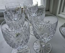 Waterford Crystal Boyne Pattern Water Glasses x 6