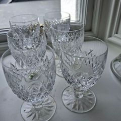 Waterford Crystal Boyne Pattern Water Glasses x 6