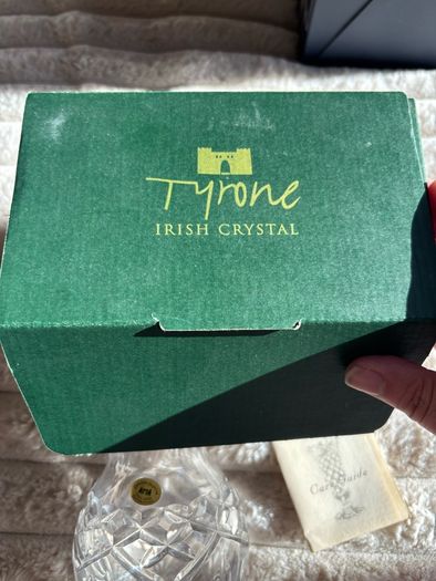 Vintage Tyrone Irish Crystal 6" Flared Vase (Boxed Set)