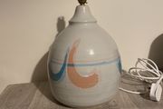 Large round pottery lamp
