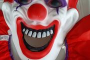New in packaging large clown mask and frill