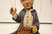 Girl With Braids Handmade Wooden Marionette