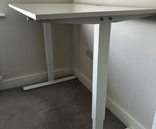 IKEA TROTTEN sit/stand white desk