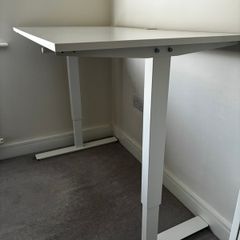 IKEA TROTTEN sit/stand white desk