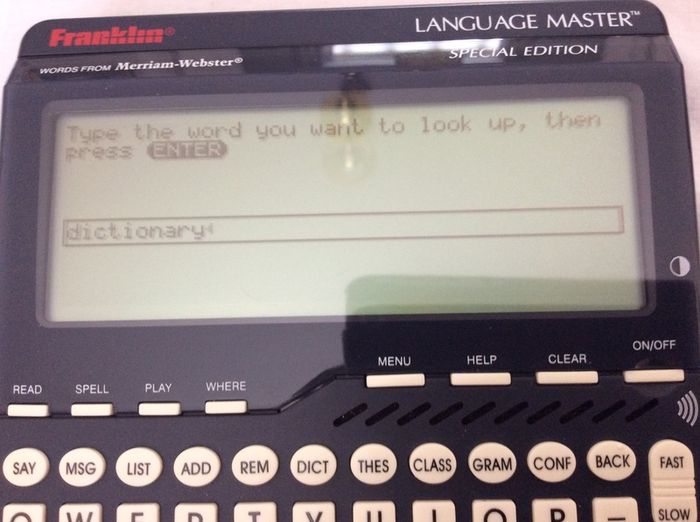 Franklin. Language Master. Words from Merriam-Webster. Special edition, model LM-6000SEV