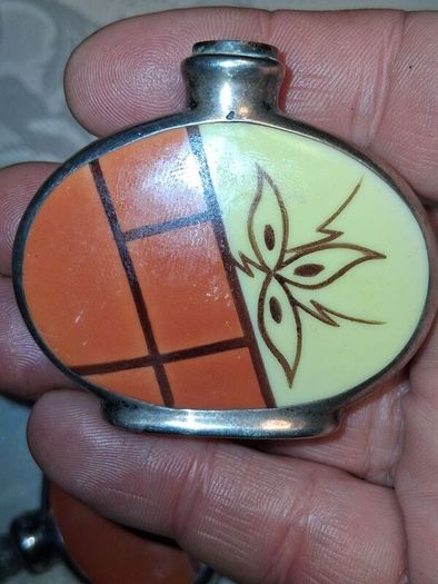 2 X Art Deco Sterling Perfume Bottles