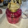 Two Old Cranberry Thumb Oil Lamps for sale, Postage Available, Image 2