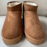 Mini Suede Fur Lined Boot in Tan Image 2