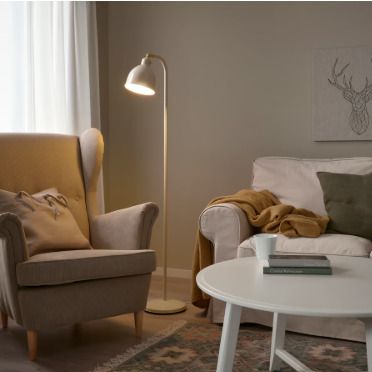 IKEA Rodflik floor reading lamp - light beige
