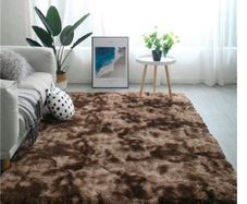 Fluffy Brown Rug  270 by 370