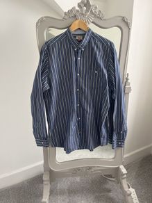 Next 100% Cotton Casual Stripe Shirt size XXL