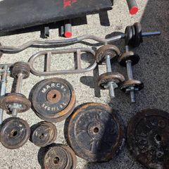 bench and weights