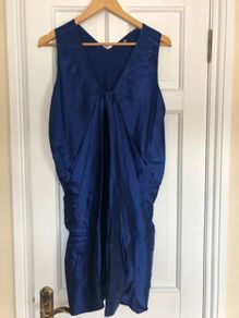100% Blue Silk Dress