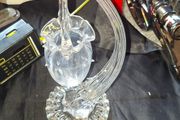 Beautiful 1920s Murano style Spun Glass, a Glass Acorn Basket hanging from a glass stem, Postage Available or Collection