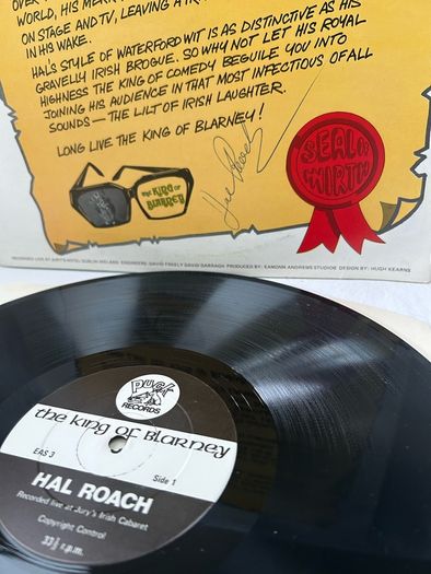 Hal Roach Irish Comedian Record and SIGNED sleeve