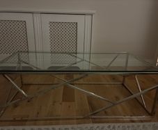 Glass coffee table