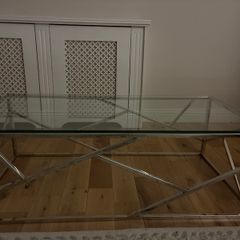 Glass coffee table