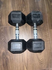 17.5kg Hex Dumbbells