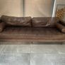 Brown Leather Sofa Image 2