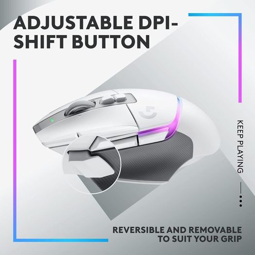 Logitech G502 X PLUS LIGHTSPEED Wireless RGB Gaming Mouse - Optical mouse with LIGHTFORCE hybrid switches, LIGHTSYNC RGB, HERO 25K gaming sensor, compatible with PC - macOS/Windows - White