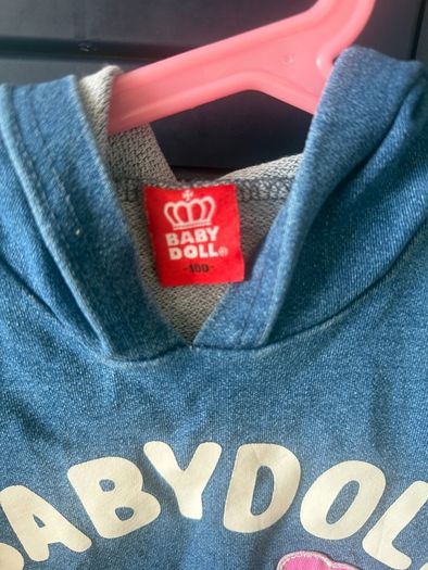 Denim hoodie dress for girls