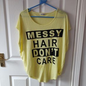 Yellow Letter Print  Baggy Top, size 10