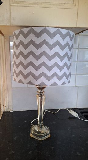 Lovely table lamp with zig zag shade