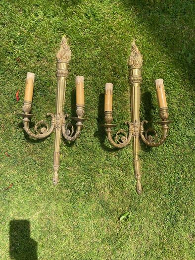 Wall lights Antique Guilt Pair