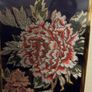 Vintage Asian hand embroidered silk flower framed Image 7