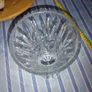 vintage cut crystal flower vase, Image 2