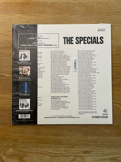 The Specials - Ghost Town - 12" Vinyl Single Limited Edition - 2021 Two Tone / Chrysalis Records
