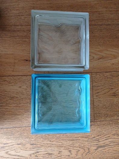 28 Clear And 20 Blue Glass Blocks - New/Unused