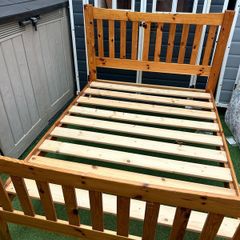 Lovely Sturdy 4Ft 6 Double Wooden Bed Frame - Can Deliver