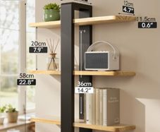 Floating Shelves for Wall Mounted Shelving Unit All Pine Wood 50CM 3 Tier Large Shelf for Bedroom Living Room Office Bathroom Home Decoration Storage Plant Photo Display