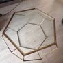 Large Antique gold and glass coffee table Image 2