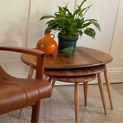Vintage Ercol 354 Pebble Nest of 3 Tables