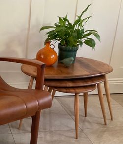 Vintage Ercol 354 Pebble Nest of 3 Tables