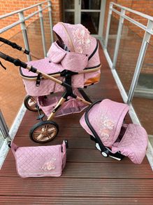 Brand new baby travel system Pink & flowers baby pink