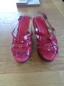 Ladies "Clarks" Patent Sandels for Sale