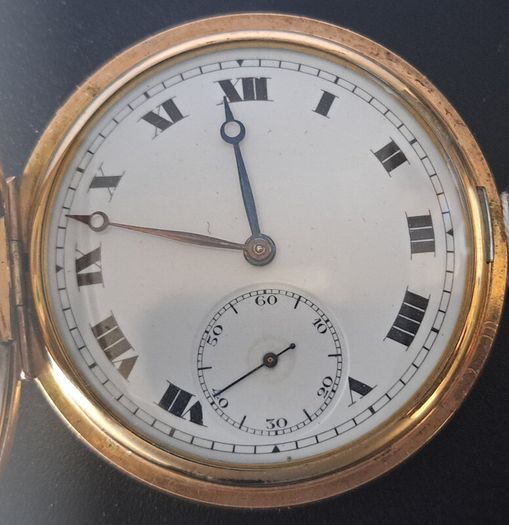 Swiss Avis Pocket Watch - 10kt Gold Filled Hunter Case -1950s
