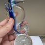 Blue Art Glass Seahorse Ornament Image 5