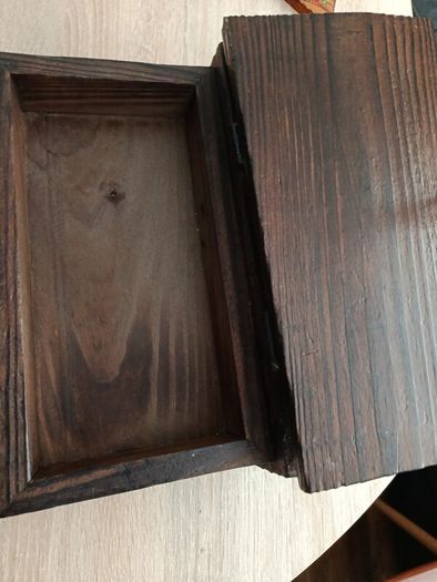 Vintage Style Wooden Map Chest Storage Trunk  Great Condition