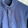 Abercrombie & Fitch logo oxford shirt in dark blue Image 3