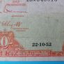 Irish 1952 Lavery ten shilling banknote in Fine  condition Image 2