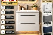 Shoreditch 550 two drawer wall hung unit and basin massive saving