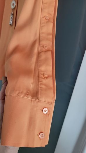 & other stories tangerine buttoned long sleeve blouse Sz  S (Fit 10-14 UK) - Bnwot Rrp 59.99