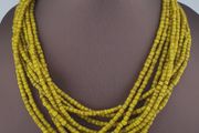 Antique Venetian Yellow Trade 3-5mm Beads Necklace Strands