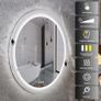 24x32 inch Oval LED Bathroom Mirror Dimmable Light Wall Mounted Makeup Mirror with Demist Illuminated Vanity Mirror Image 4
